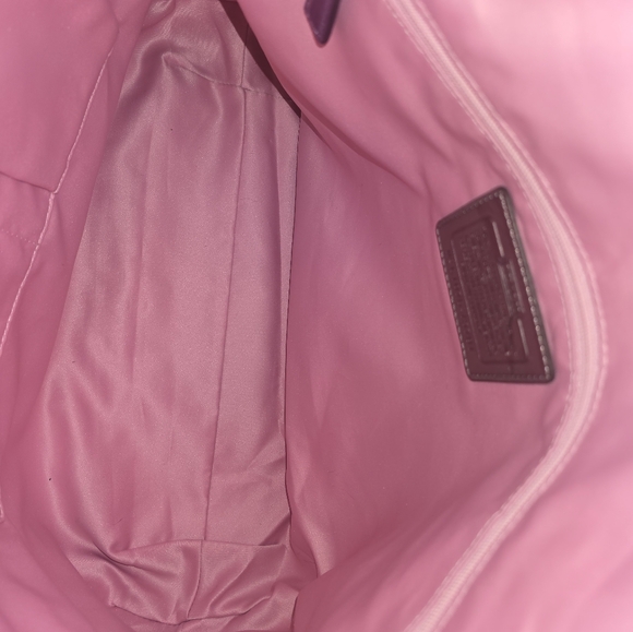 Rare Coach Poppy Large Patent Leather Tote Bag Purple - Picture 5 of 5